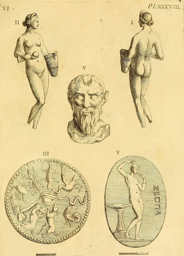 An illustration from Recueil d'antiquités égyptiennes, étrusques, greques et romaines, 1752, leaf 318