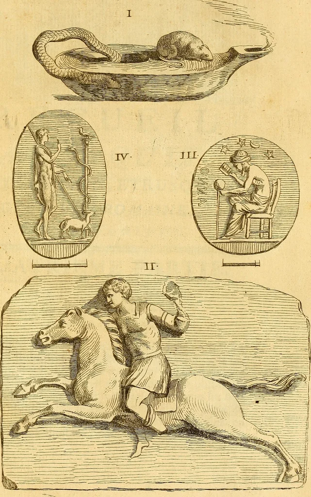 An illustration from Recueil d'antiquités égyptiennes, étrusques, greques et romaines, 1752, leaf 376