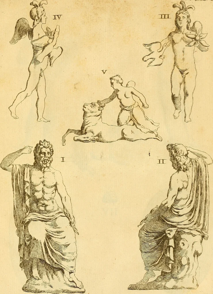 An illustration from Recueil d'antiquités égyptiennes, étrusques, greques et romaines, 1752, leaf 490
