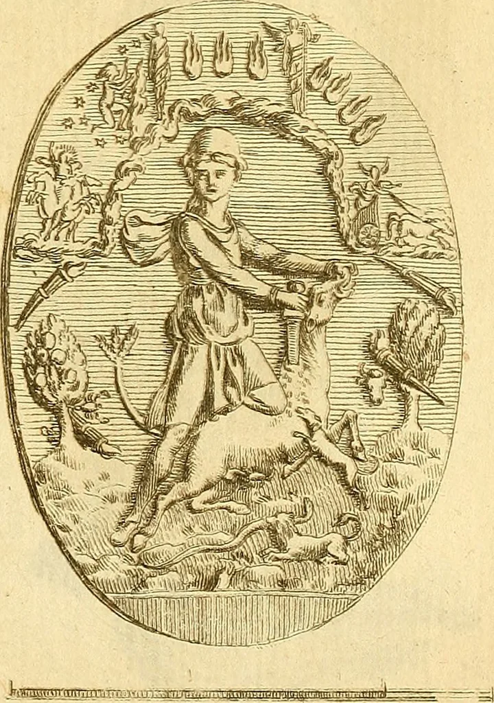 An illustration from Recueil d'antiquités égyptiennes, étrusques, greques et romaines, 1752, leaf 502