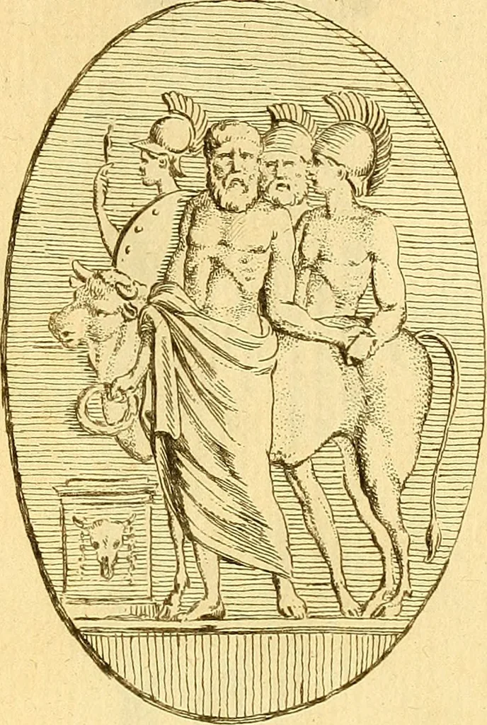 An illustration from Recueil d'antiquités égyptiennes, étrusques, greques et romaines, 1752, leaf 516
