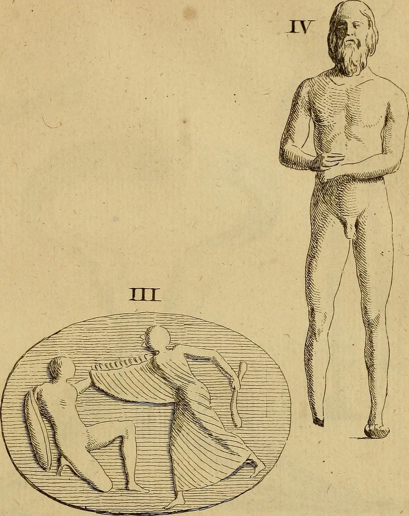 An illustration from Recueil d'antiquités égyptiennes, étrusques, greques et romaines, 1752, leaf 216