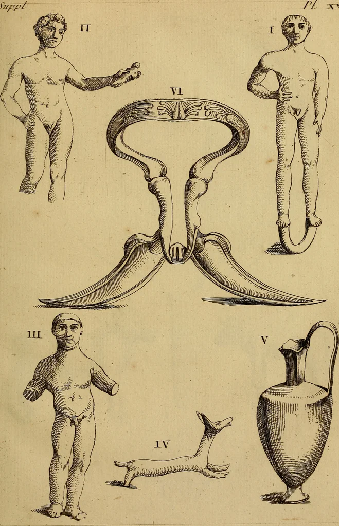 An illustration from Recueil d'antiquités égyptiennes, étrusques, greques et romaines, 1752, leaf 218