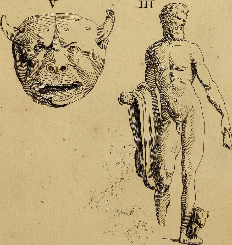 An illustration from Recueil d'antiquités égyptiennes, étrusques, greques et romaines, 1752, leaf 222