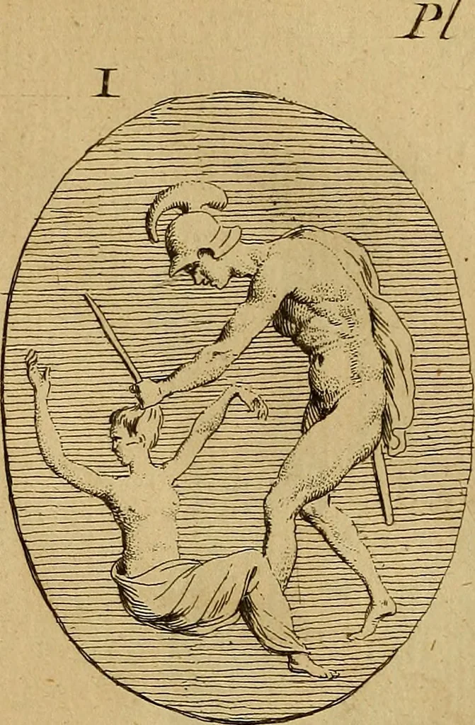 An illustration from Recueil d'antiquités égyptiennes, étrusques, greques et romaines, 1752, leaf 232