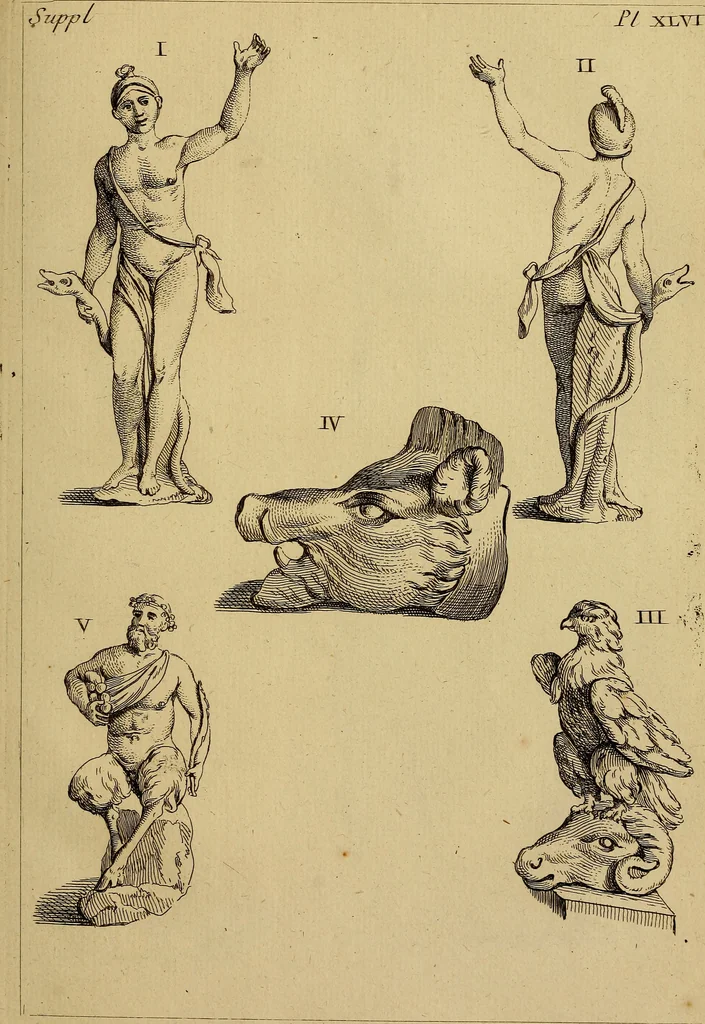 An illustration from Recueil d'antiquités égyptiennes, étrusques, greques et romaines, 1752, leaf 366