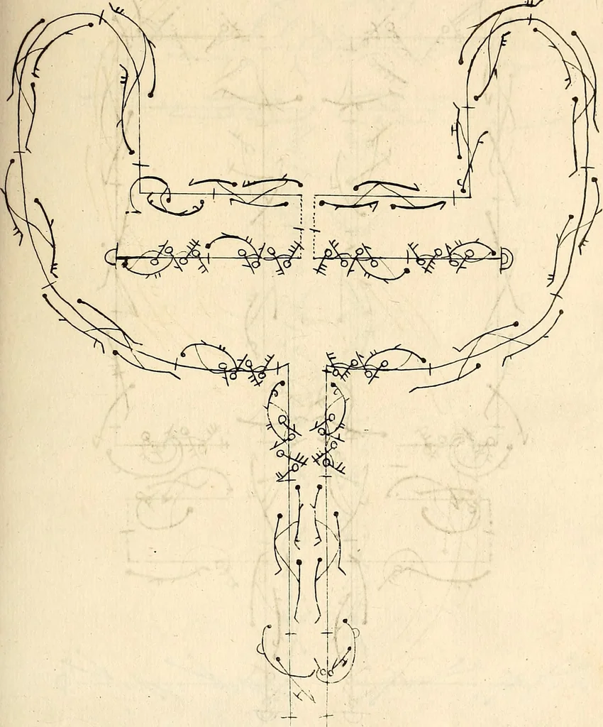 An illustration from Recueil de danses,, 1700, leaf 16