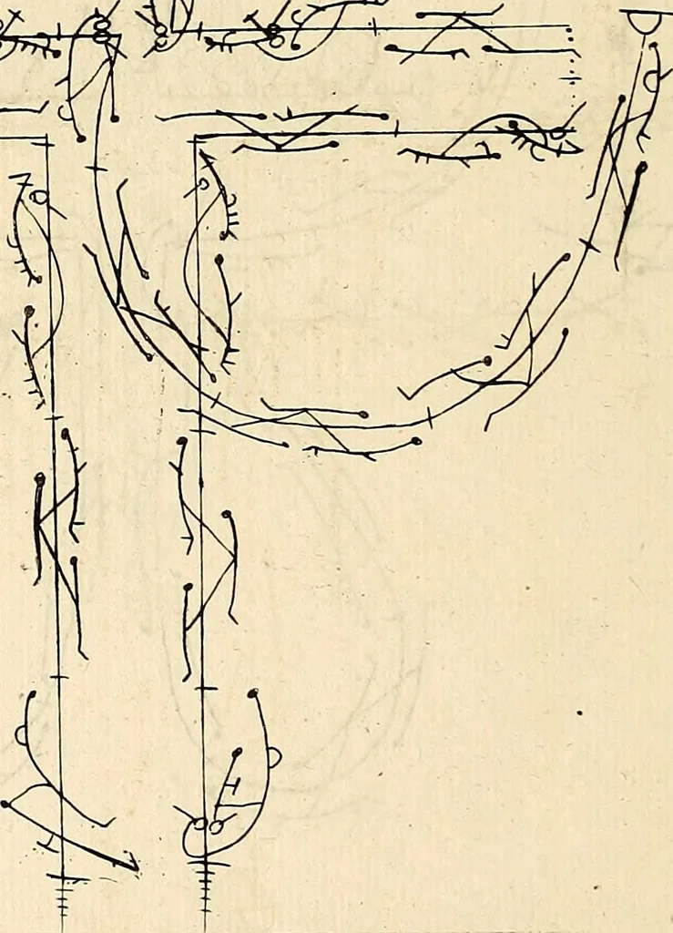 An illustration from Recueil de danses,, 1700, leaf 47