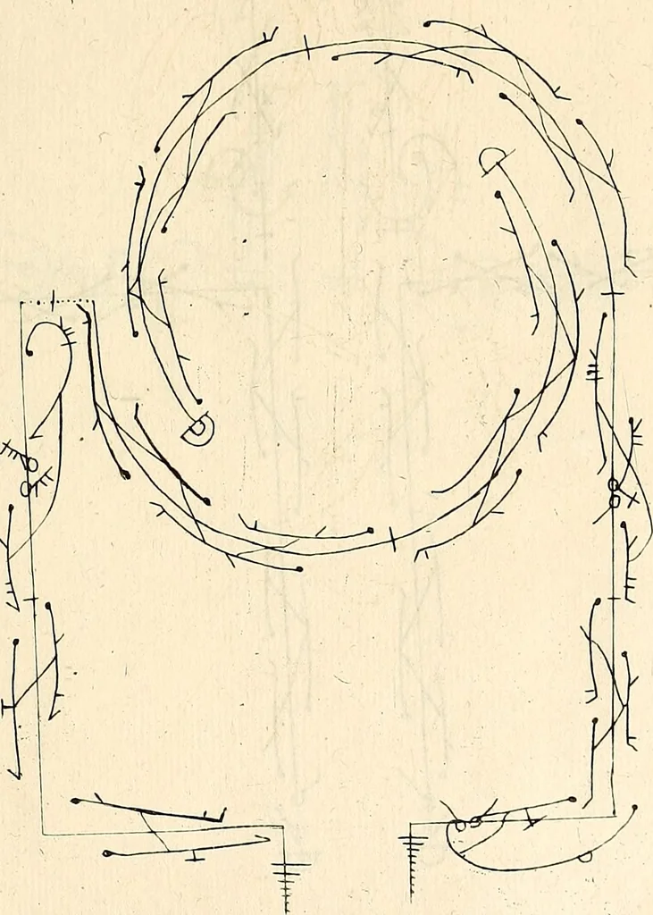 An illustration from Recueil de danses,, 1700, leaf 58