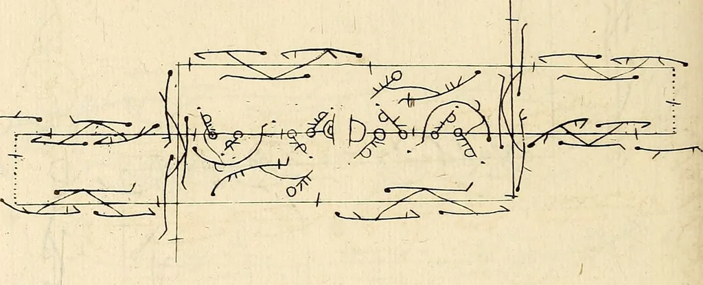 An illustration from Recueil de danses,, 1700, leaf 63