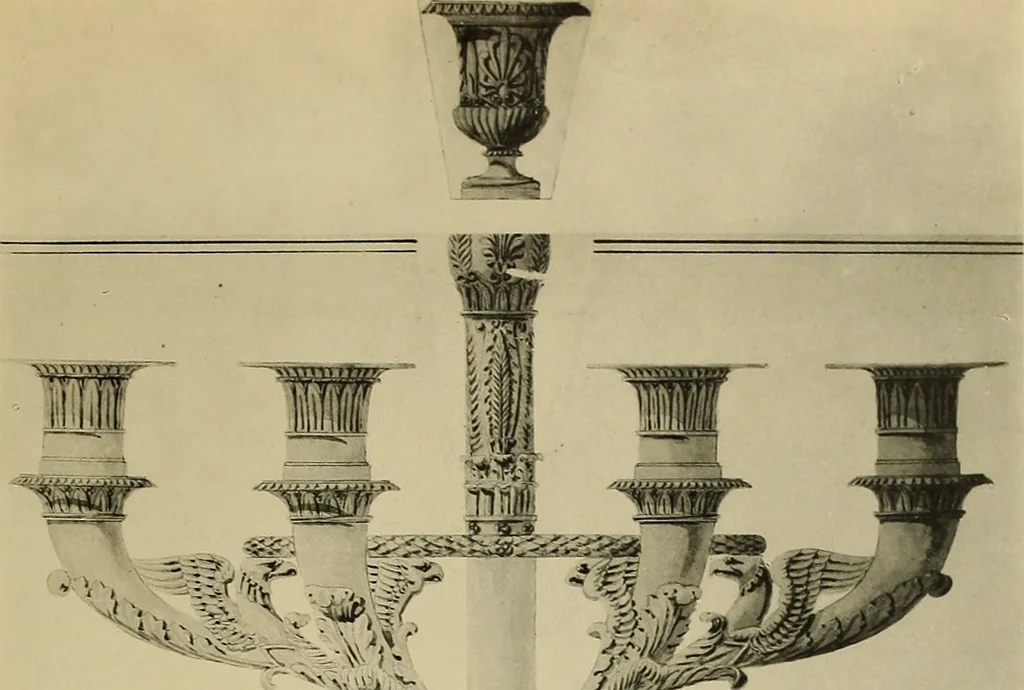 An illustration from Recueil de dessins d'orfevrerie du premier empire par biennais orfevre de Napoléon 1er et de la couronne, 1900, leaf 102