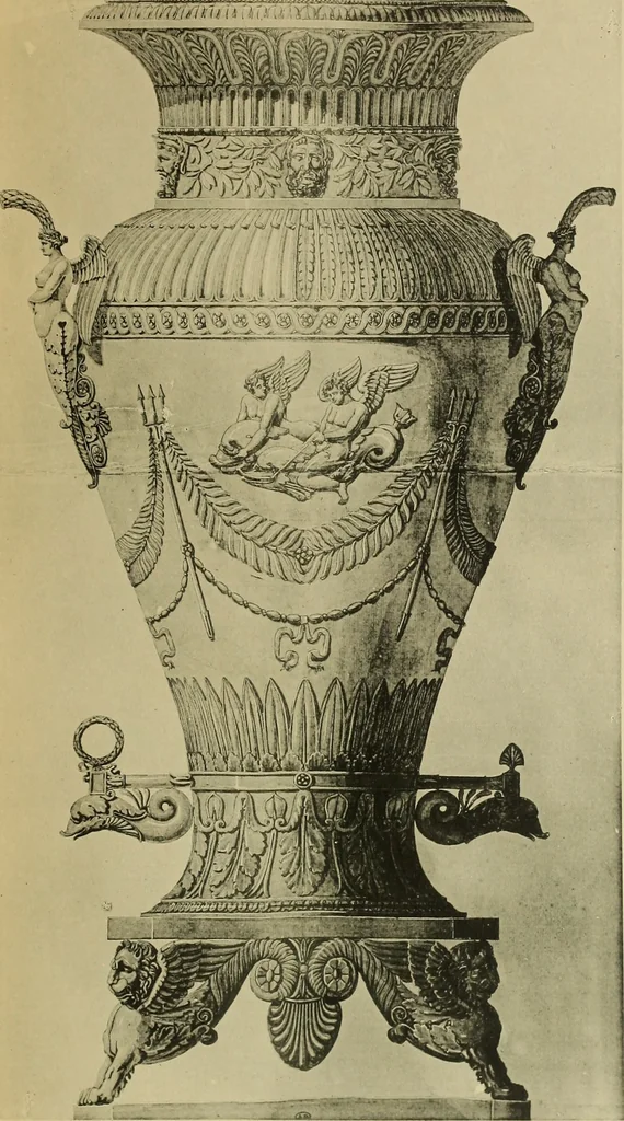 An illustration from Recueil de dessins d'orfevrerie du premier empire par biennais orfevre de Napoléon 1er et de la couronne, 1900, leaf 108