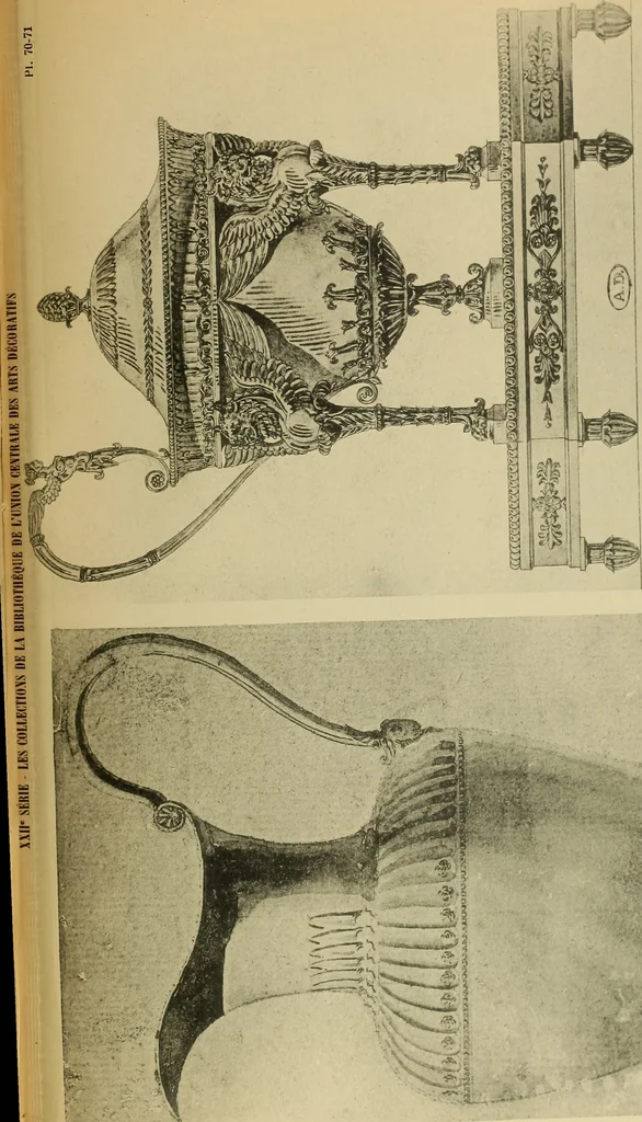 An illustration from Recueil de dessins d'orfevrerie du premier empire par biennais orfevre de Napoléon 1er et de la couronne, 1900, leaf 114