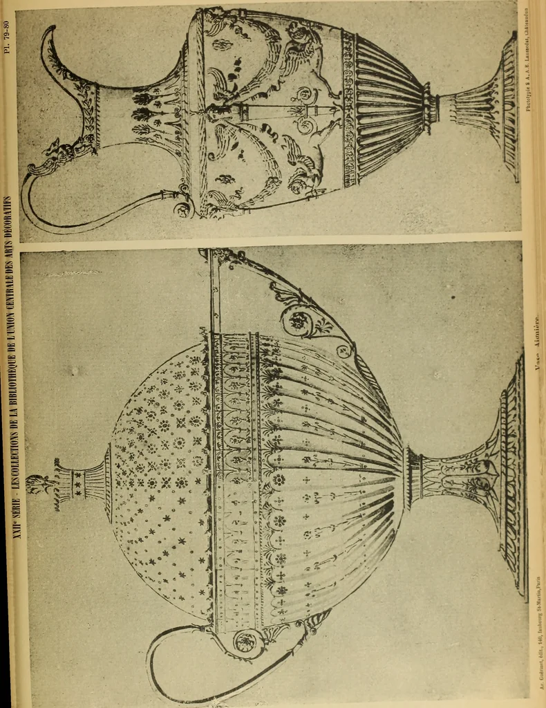 An illustration from Recueil de dessins d'orfevrerie du premier empire par biennais orfevre de Napoléon 1er et de la couronne, 1900, leaf 126