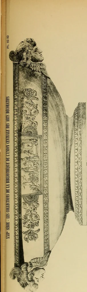 An illustration from Recueil de dessins d'orfevrerie du premier empire par biennais orfevre de Napoléon 1er et de la couronne, 1900, leaf 130