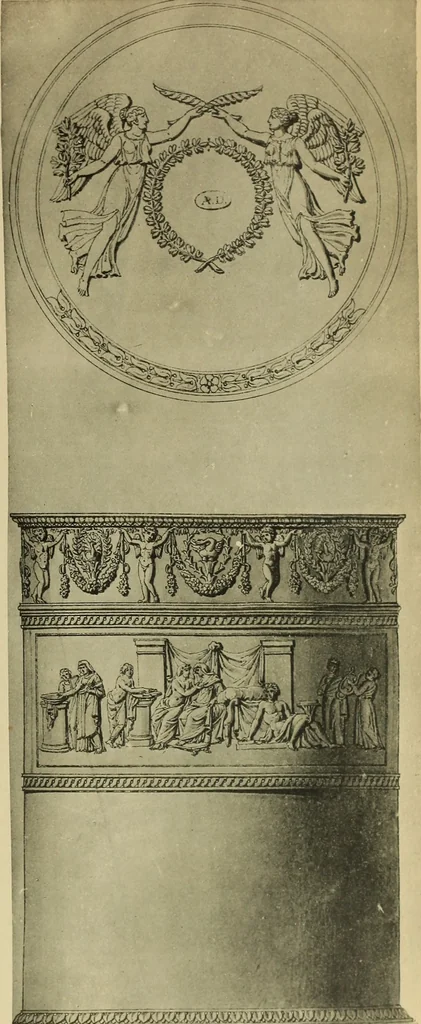 An illustration from Recueil de dessins d'orfevrerie du premier empire par biennais orfevre de Napoléon 1er et de la couronne, 1900, leaf 134