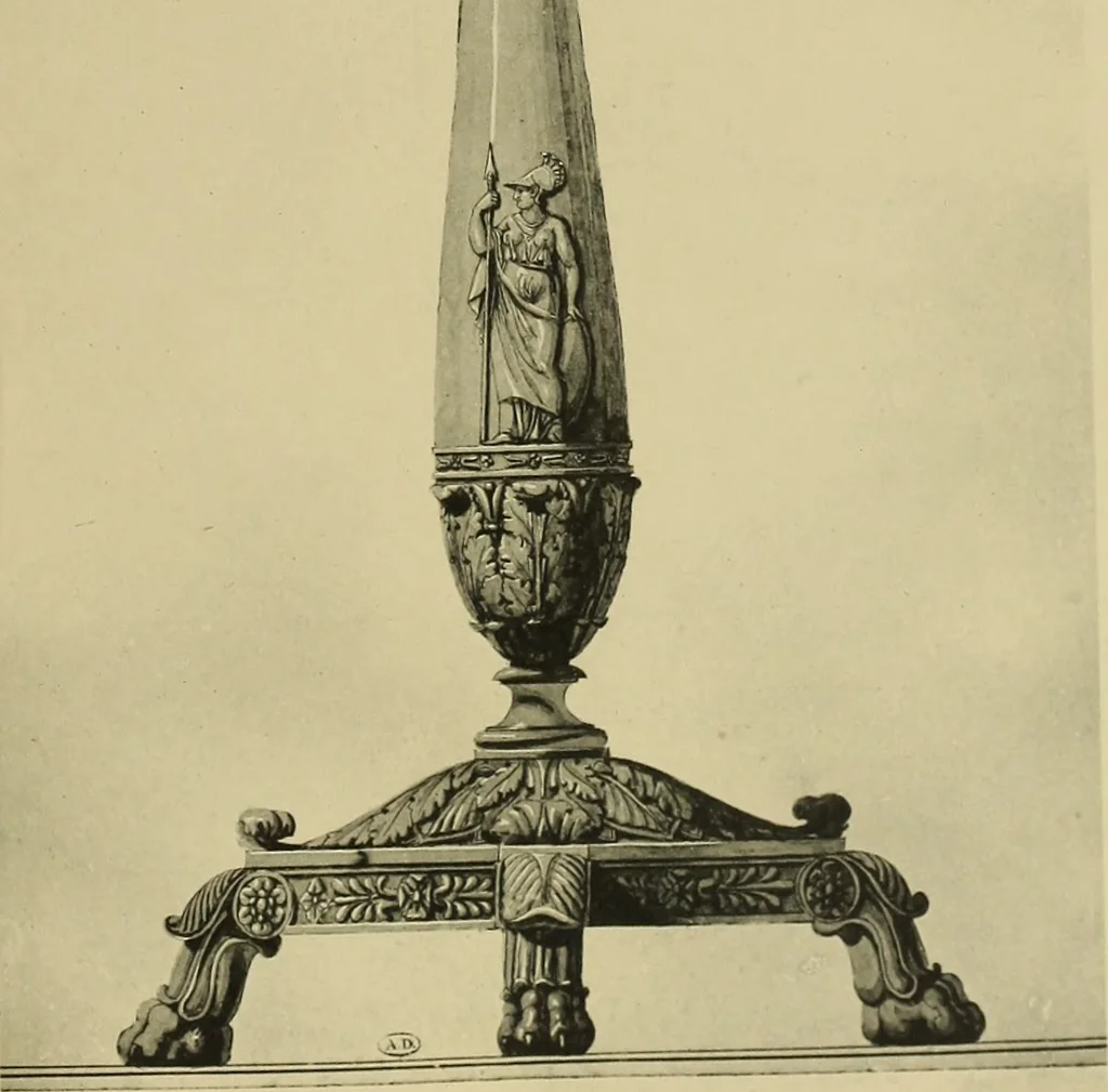 An illustration from Recueil de dessins d'orfevrerie du premier empire par biennais orfevre de Napoléon 1er et de la couronne, 1900, leaf 140