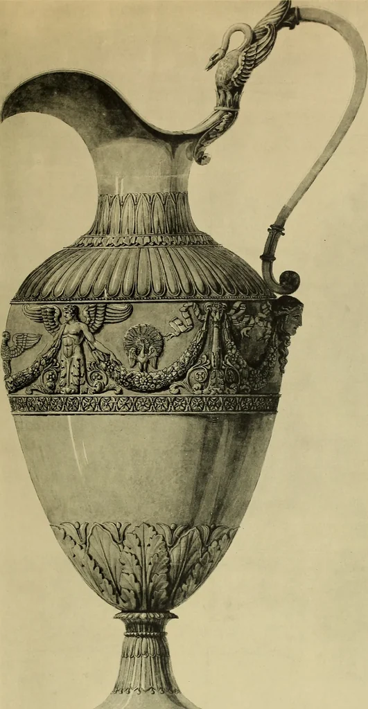 An illustration from Recueil de dessins d'orfevrerie du premier empire par biennais orfevre de Napoléon 1er et de la couronne, 1900, leaf 26