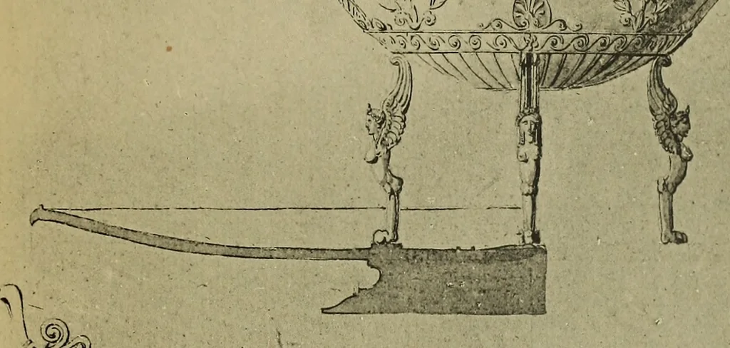 An illustration from Recueil de dessins d'orfevrerie du premier empire par biennais orfevre de Napoléon 1er et de la couronne, 1900, leaf 46