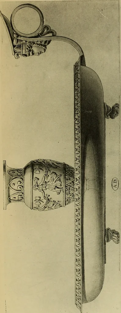 An illustration from Recueil de dessins d'orfevrerie du premier empire par biennais orfevre de Napoléon 1er et de la couronne, 1900, leaf 48