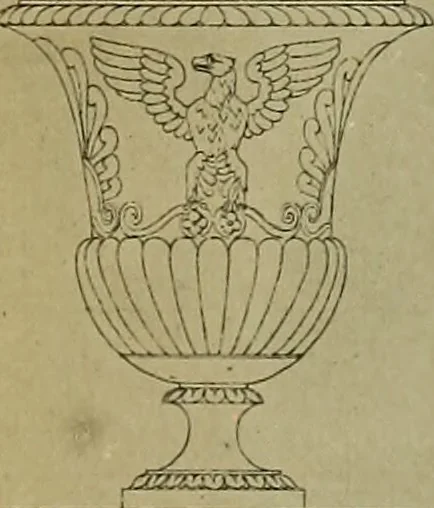 An illustration from Recueil de dessins d'orfevrerie du premier empire par biennais orfevre de Napoléon 1er et de la couronne, 1900, leaf 50
