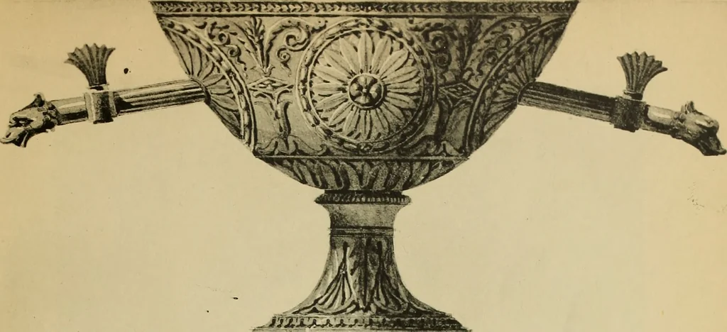 An illustration from Recueil de dessins d'orfevrerie du premier empire par biennais orfevre de Napoléon 1er et de la couronne, 1900, leaf 54