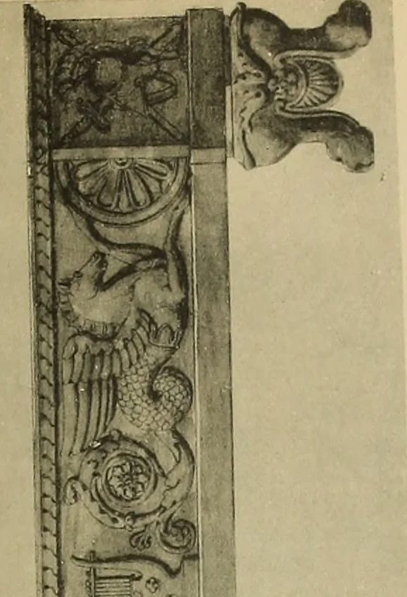 An illustration from Recueil de dessins d'orfevrerie du premier empire par biennais orfevre de Napoléon 1er et de la couronne, 1900, leaf 58