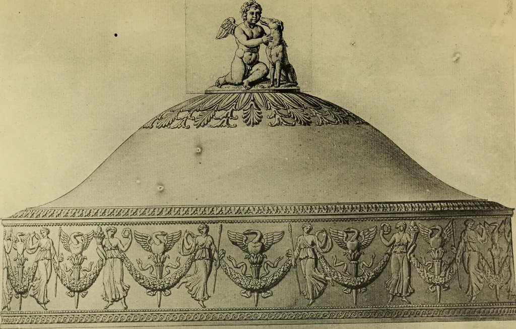 An illustration from Recueil de dessins d'orfevrerie du premier empire par biennais orfevre de Napoléon 1er et de la couronne, 1900, leaf 64