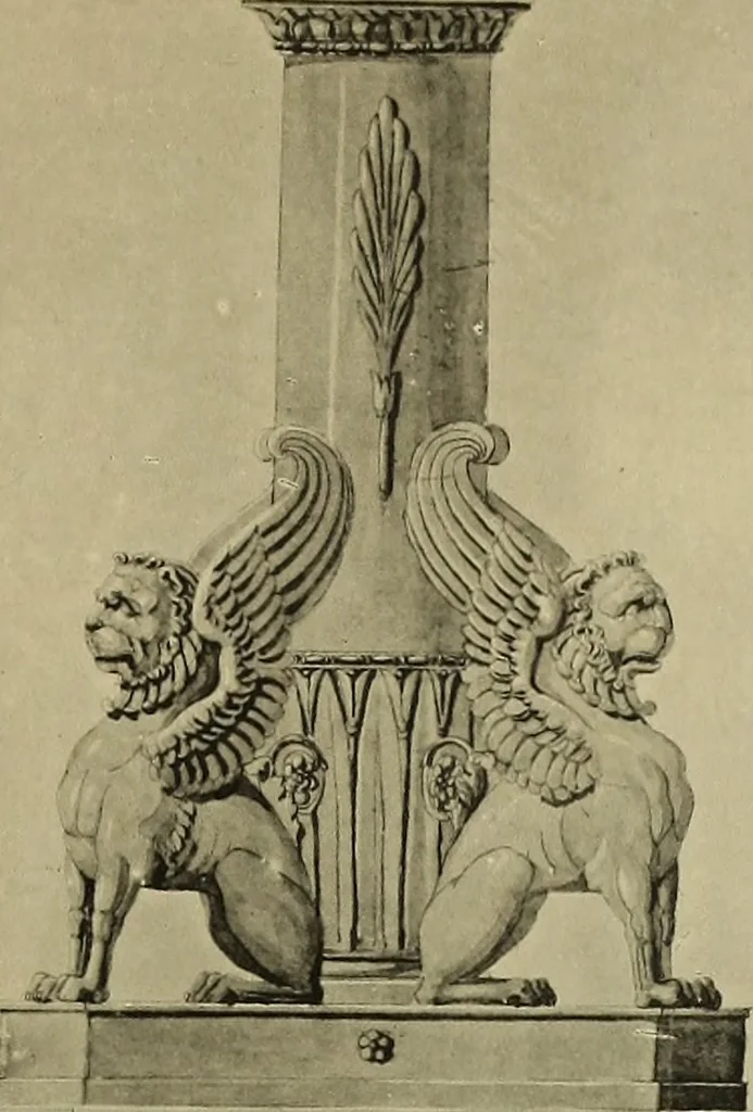 An illustration from Recueil de dessins d'orfevrerie du premier empire par biennais orfevre de Napoléon 1er et de la couronne, 1900, leaf 66