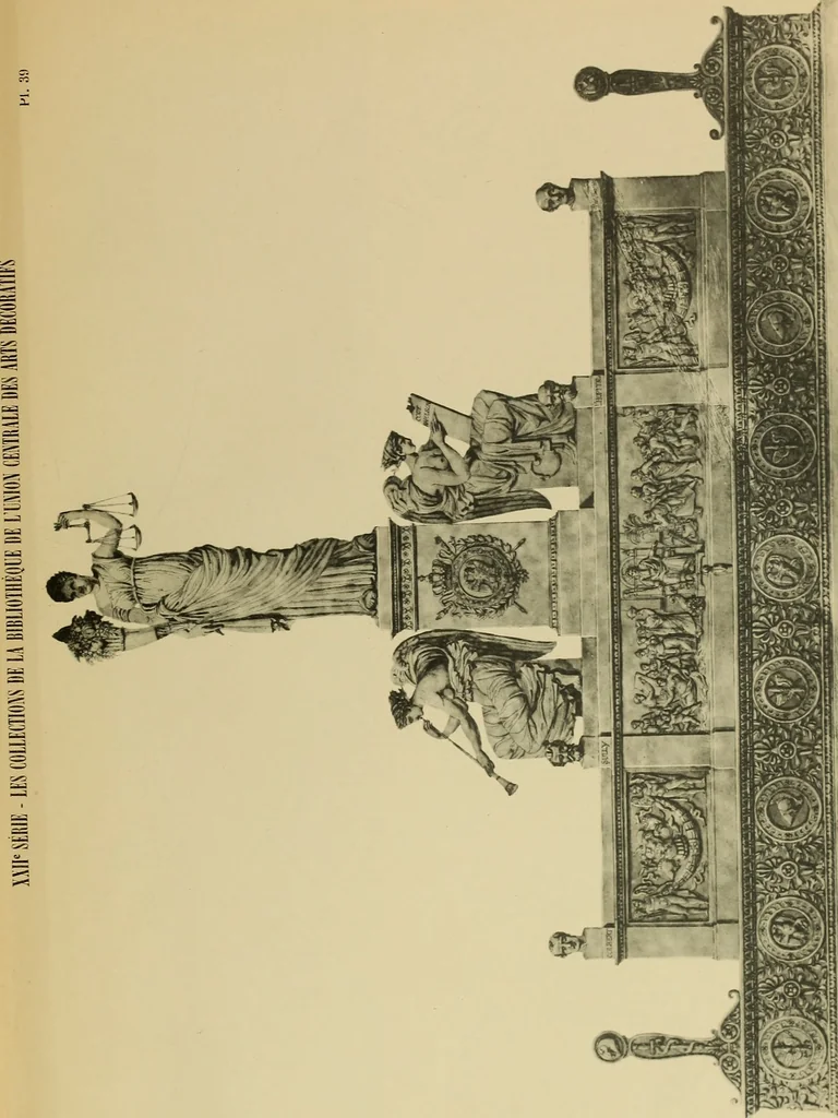 An illustration from Recueil de dessins d'orfevrerie du premier empire par biennais orfevre de Napoléon 1er et de la couronne, 1900, leaf 70