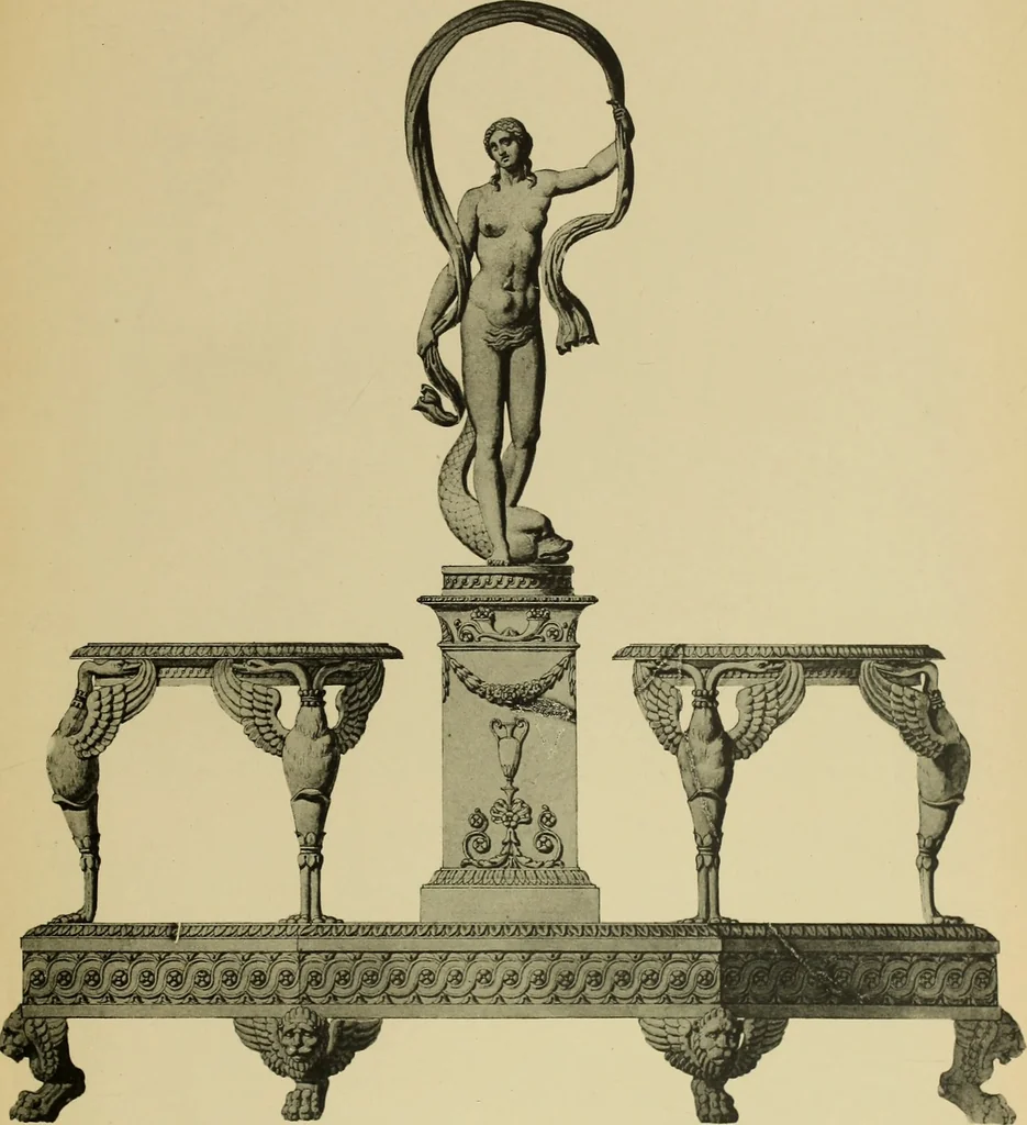 An illustration from Recueil de dessins d'orfevrerie du premier empire par biennais orfevre de Napoléon 1er et de la couronne, 1900, leaf 78