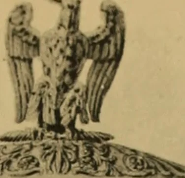 An illustration from Recueil de dessins d'orfevrerie du premier empire par biennais orfevre de Napoléon 1er et de la couronne, 1900, leaf 8