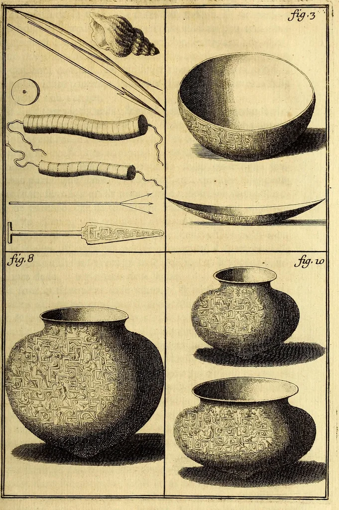 An illustration from Recueil de divers voyages faits en Afrique et en l'Amerique, qui n'on t point esté encore publiez; : contenant l'origine, les moeurs, les coûtumes & le commerce des habitans de ces deux parties du monde. : Avec des traitez curieux touchant la Haute Ethyopie, le débordement du Nil, la mer Rouge, & le Prete-Jean. : Le tout enrichi de figures, & de cartes geographiques, qui servent à l'intelligence des choses contenuës en ce volume, 1674, leaf 395