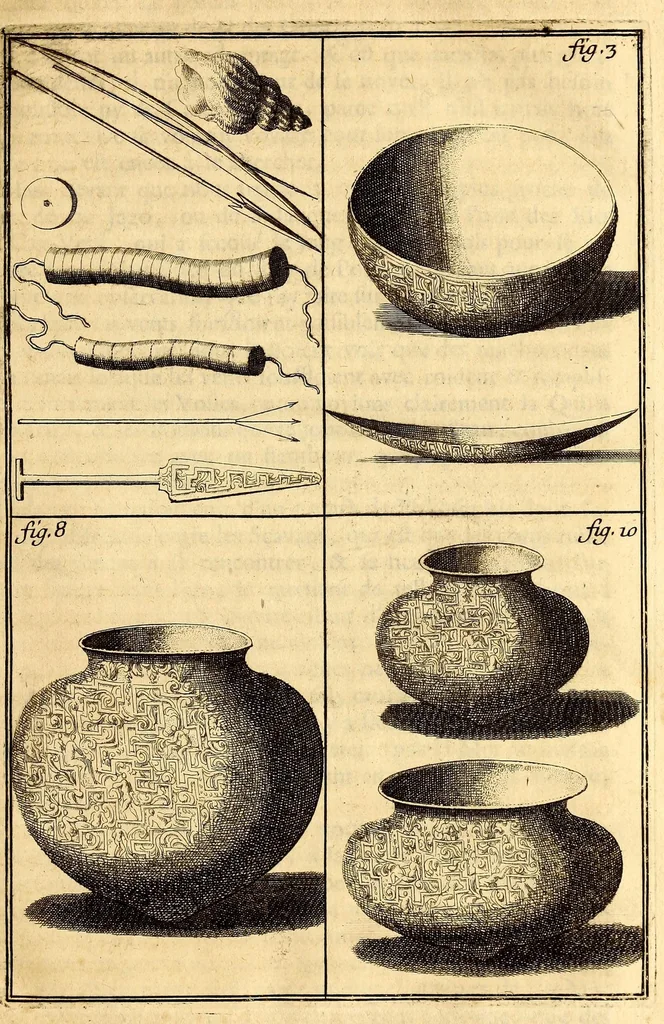 An illustration from Recueil de divers voyages faits en Afrique et en l'Amerique, qui n'on t point esté encore publiez; : contenant l'origine, les moeurs, les coûtumes & le commerce des habitans de ces deux parties du monde. : Avec des traitez curieux touchant la Haute Ethyopie, le débordement du Nil, la mer Rouge, & le Prete-Jean. : Le tout enrichi de figures, & de cartes geographiques, qui servent à l'intelligence des choses contenuës en ce volume, 1684, leaf 29