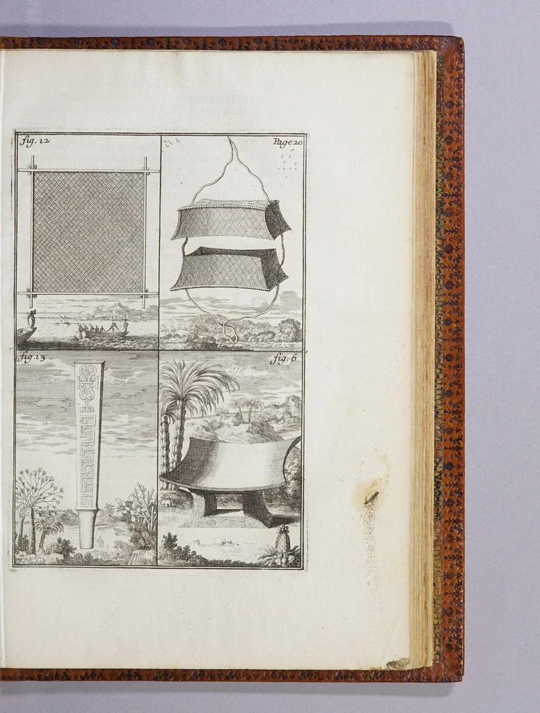 An illustration from Recueil de divers voyages faits en Afrique et en l'Amerique, qui n'on t point esté encore publiez; : contenant l'origine, les moeurs, les coûtumes & le commerce des habitans de ces deux parties du monde. : Avec des traitez curieux touchant la Haute Ethyopie, le débordement du Nil, la mer Rouge, & le Prete-Jean. : Le tout enrichi de figures, & de cartes geographiques, qui servent à l'intelligence des choses contenuës en ce volume, 1674, leaf 389