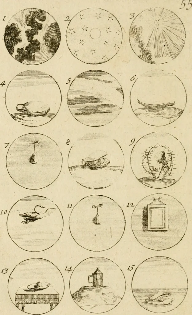 An illustration from Recueil d'emblêmes, devises, medailles, et figures hieroglyphiques, au nombre de plus de douze cent, avec leurs explications : accompagné de plus de deux mille chiffres fleuronnez simples, doubles & triples ... : cet ouvrage qui est enrichy de deux cens cinquante planches en taille-douce, est très-utile aux graveurs, peintres, sculpteurs, orfevres, brodeurs, serruriers & à tous ceux qui travaillent au dessein, 1724, leaf 119
