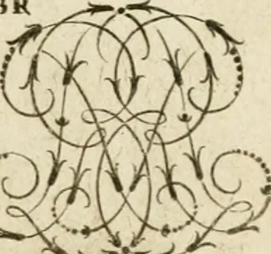 An illustration from Recueil d'emblêmes, devises, medailles, et figures hieroglyphiques, au nombre de plus de douze cent, avec leurs explications : accompagné de plus de deux mille chiffres fleuronnez simples, doubles & triples ... : cet ouvrage qui est enrichy de deux cens cinquante planches en taille-douce, est très-utile aux graveurs, peintres, sculpteurs, orfevres, brodeurs, serruriers & à tous ceux qui travaillent au dessein, 1724, leaf 162