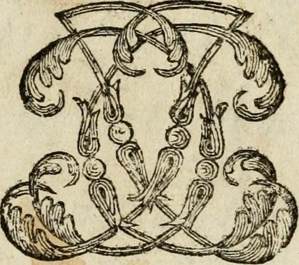 An illustration from Recueil d'emblêmes, devises, medailles, et figures hieroglyphiques, au nombre de plus de douze cent, avec leurs explications : accompagné de plus de deux mille chiffres fleuronnez simples, doubles & triples ... : cet ouvrage qui est enrichy de deux cens cinquante planches en taille-douce, est très-utile aux graveurs, peintres, sculpteurs, orfevres, brodeurs, serruriers & à tous ceux qui travaillent au dessein, 1724, leaf 8
