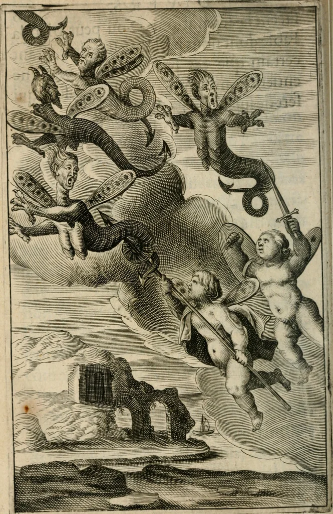 An illustration from Recueil d'emblemes diuers : auec des discours moraux, philosophiques, et politiques, tirez de diuers autheurs, anciens & modernes, 1638, leaf 493