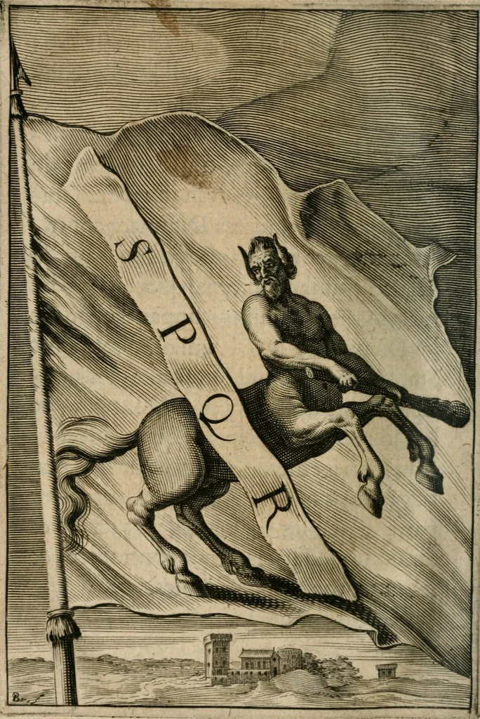 An illustration from Recueil d'emblemes diuers : auec des discours moraux, philosophiques, et politiques, tirez de diuers autheurs, anciens & modernes, 1638, leaf 81