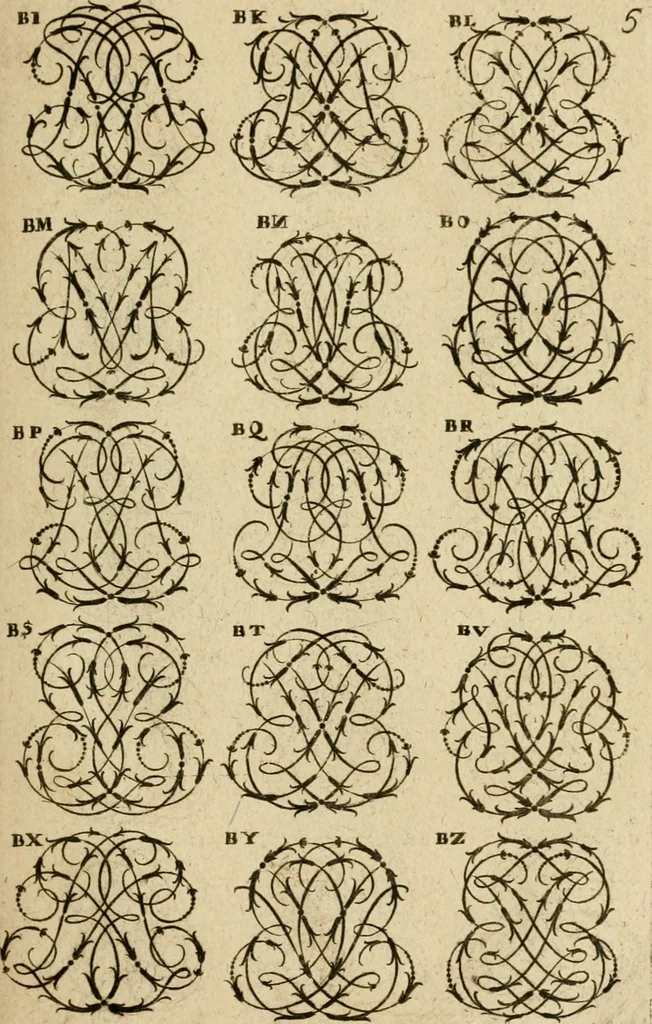 An illustration from Recueil d'emblêmes, devises, medailles, et figures hieroglyphiques : au nombre de plus de douze cent, avec leurs explications, accompagné de plus de deux mille chiffres fleuronnez simples, doubles & triples, d'une maniere nouvelle & fort curieuse pour tous les noms imaginable : avec les tenants, supports, & cimiers servans aux ornemens des armes ..., 1696, leaf 168