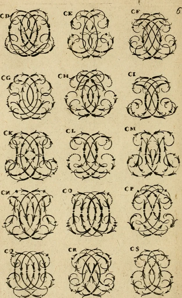 An illustration from Recueil d'emblêmes, devises, medailles, et figures hieroglyphiques : au nombre de plus de douze cent, avec leurs explications, accompagné de plus de deux mille chiffres fleuronnez simples, doubles & triples, d'une maniere nouvelle & fort curieuse pour tous les noms imaginable : avec les tenants, supports, & cimiers servans aux ornemens des armes ..., 1696, leaf 169
