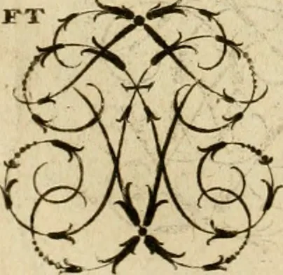 An illustration from Recueil d'emblêmes, devises, medailles, et figures hieroglyphiques : au nombre de plus de douze cent, avec leurs explications, accompagné de plus de deux mille chiffres fleuronnez simples, doubles & triples, d'une maniere nouvelle & fort curieuse pour tous les noms imaginable : avec les tenants, supports, & cimiers servans aux ornemens des armes ..., 1696, leaf 173