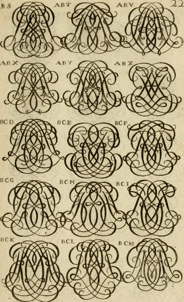 An illustration from Recueil d'emblêmes, devises, medailles, et figures hieroglyphiques : au nombre de plus de douze cent, avec leurs explications, accompagné de plus de deux mille chiffres fleuronnez simples, doubles & triples, d'une maniere nouvelle & fort curieuse pour tous les noms imaginable : avec les tenants, supports, & cimiers servans aux ornemens des armes ..., 1696, leaf 186