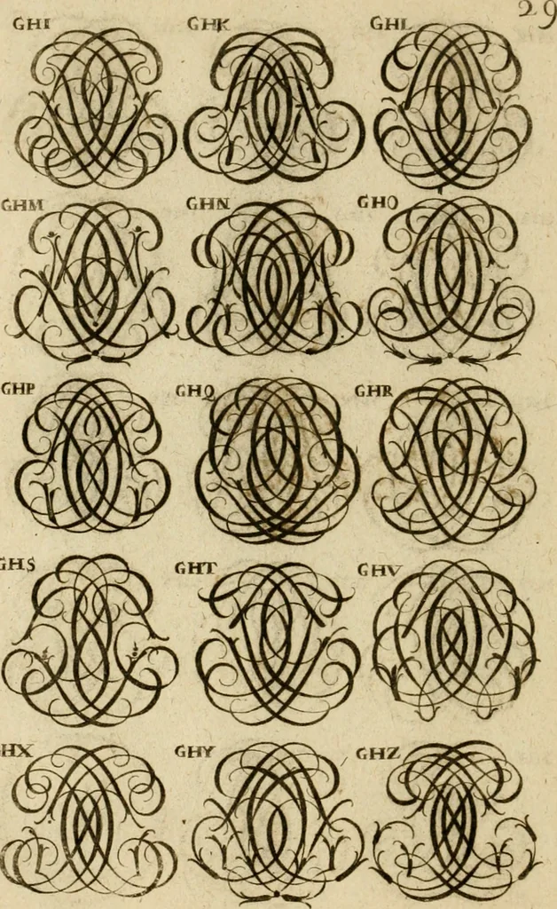 An illustration from Recueil d'emblêmes, devises, medailles, et figures hieroglyphiques : au nombre de plus de douze cent, avec leurs explications, accompagné de plus de deux mille chiffres fleuronnez simples, doubles & triples, d'une maniere nouvelle & fort curieuse pour tous les noms imaginable : avec les tenants, supports, & cimiers servans aux ornemens des armes ..., 1696, leaf 193