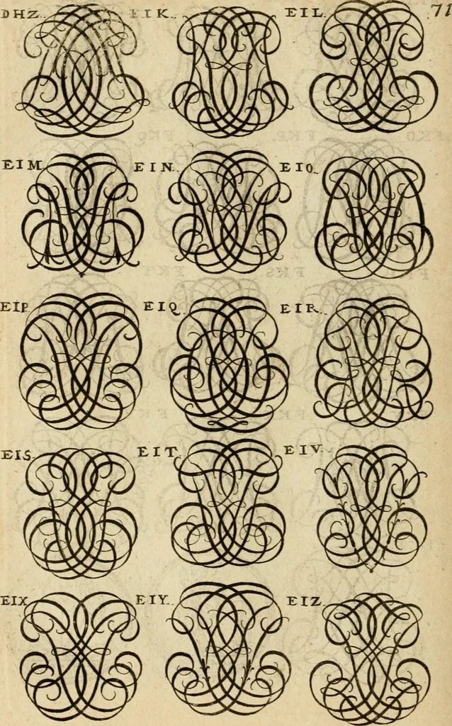 An illustration from Recueil d'emblêmes, devises, medailles, et figures hieroglyphiques : au nombre de plus de douze cent, avec leurs explications, accompagné de plus de deux mille chiffres fleuronnez simples, doubles & triples, d'une maniere nouvelle & fort curieuse pour tous les noms imaginable : avec les tenants, supports, & cimiers servans aux ornemens des armes ..., 1696, leaf 235