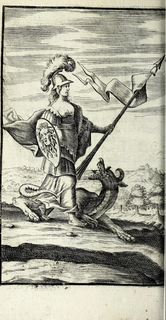 An illustration from Recueil d'emblêmes, ou, Tableaux des sciences & des vertus morales, 1685, leaf 366