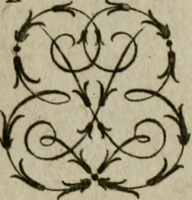 An illustration from Recueil d'emblêmes, devises, medailles, et figures hieroglyphiques, au nombre de plus de douze cent, avec leurs explications : accompagné de plus de deux mille chiffres fleuronnez simples, doubles & triples : d'une manière nouvelle & fort curieuse pour tous les noms imaginables : avec les tenants, supports, & cimiers servans aux ornemens des armes : cet ouvrage qui est enrichy de deux cens cinquante planches en taille-douce, est très-utile aux graveurs, peintres, sculpteurs, orfevres, brodeurs, serruriers, & à tous ceux qui travaillent au dessein, 1724, leaf 158