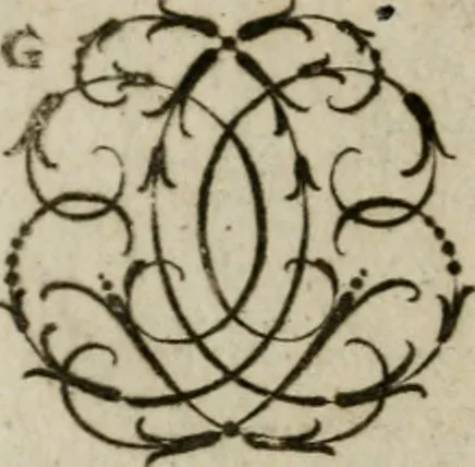 An illustration from Recueil d'emblêmes, devises, medailles, et figures hieroglyphiques, au nombre de plus de douze cent, avec leurs explications : accompagné de plus de deux mille chiffres fleuronnez simples, doubles & triples : d'une manière nouvelle & fort curieuse pour tous les noms imaginables : avec les tenants, supports, & cimiers servans aux ornemens des armes : cet ouvrage qui est enrichy de deux cens cinquante planches en taille-douce, est très-utile aux graveurs, peintres, sculpteurs, orfevres, brodeurs, serruriers, & à tous ceux qui travaillent au dessein, 1724, leaf 163