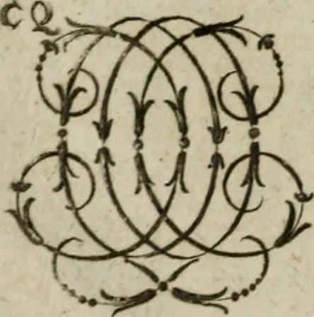An illustration from Recueil d'emblêmes, devises, medailles, et figures hieroglyphiques, au nombre de plus de douze cent, avec leurs explications : accompagné de plus de deux mille chiffres fleuronnez simples, doubles & triples : d'une manière nouvelle & fort curieuse pour tous les noms imaginables : avec les tenants, supports, & cimiers servans aux ornemens des armes : cet ouvrage qui est enrichy de deux cens cinquante planches en taille-douce, est très-utile aux graveurs, peintres, sculpteurs, orfevres, brodeurs, serruriers, & à tous ceux qui travaillent au dessein, 1724, leaf 163